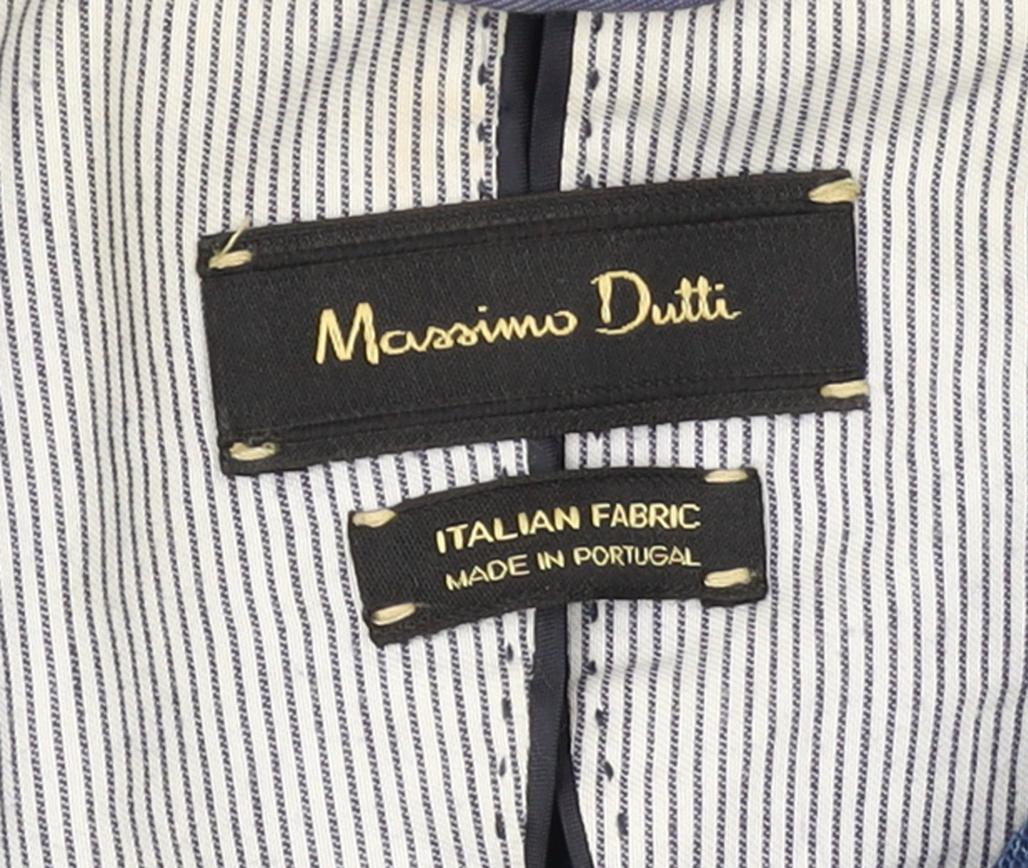Massimo Dutti Women's Blue Cotton Blend Blazer Jacket Size 14