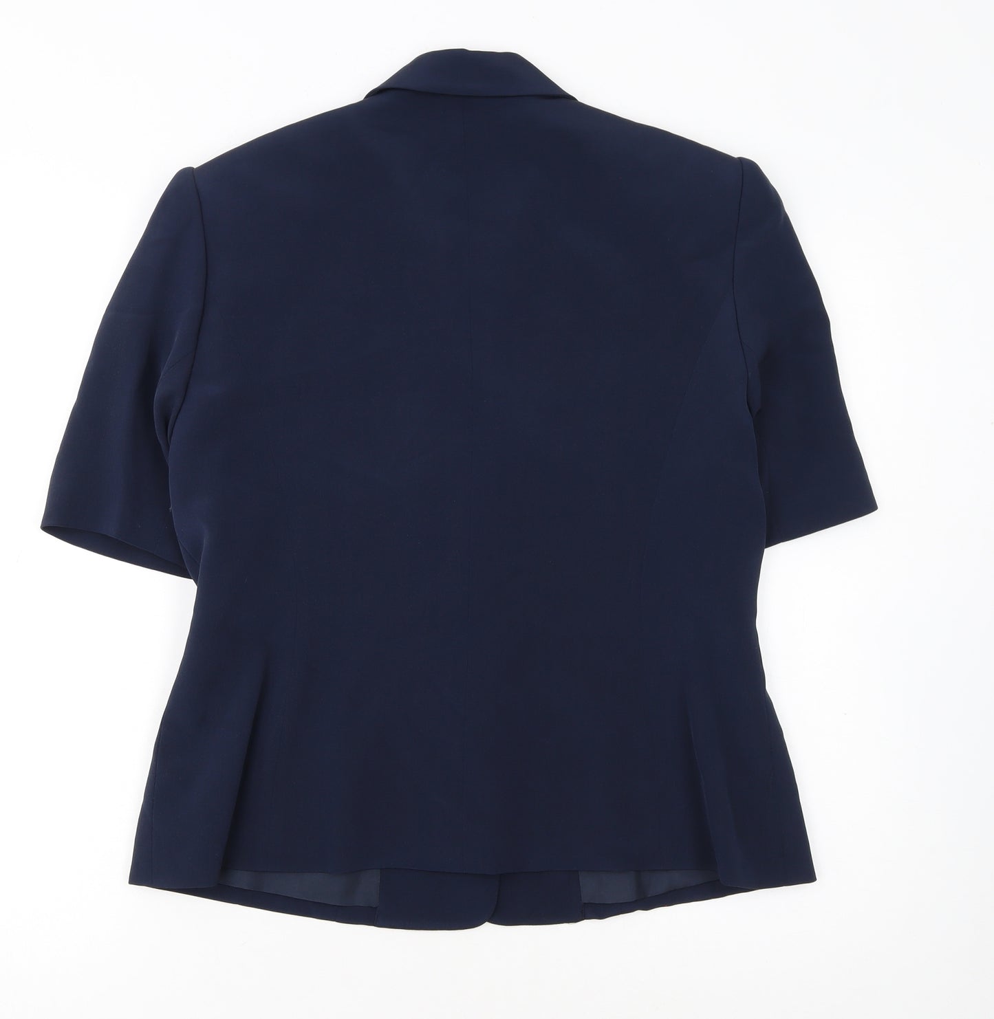 Country Casuals Women's Navy Short Sleeve Suit Jacket Size 14 Classic Fit
