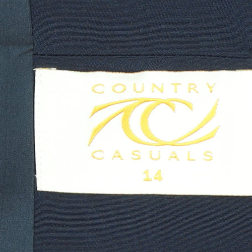 Country Casuals Women's Navy Short Sleeve Suit Jacket Size 14 Classic Fit