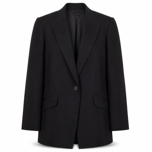 Marks and Spencer Black Tailored Blazer Women UK 14 Single Breasted Workwear Jacket