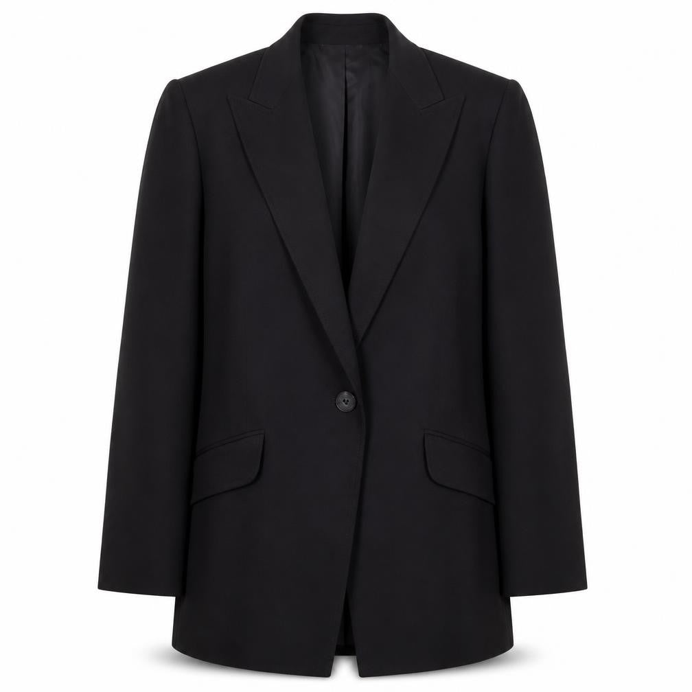 Marks and Spencer Black Tailored Blazer Women UK 14 Single Breasted Workwear Jacket