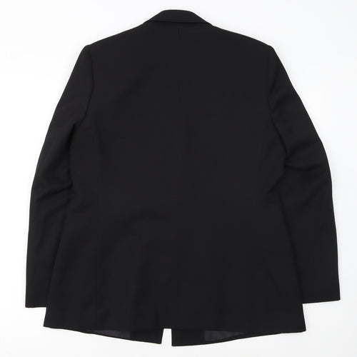 Marks and Spencer Black Tailored Blazer Women UK 14 Single Breasted Workwear Jacket