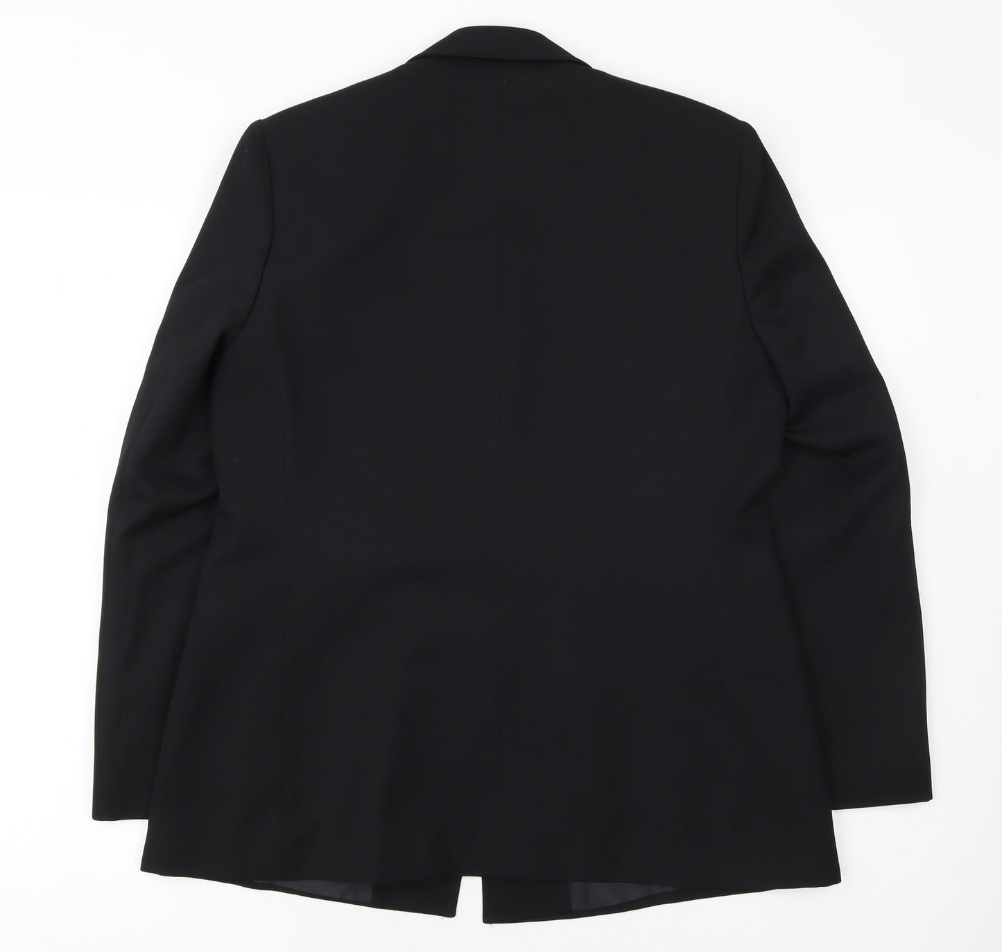 Marks and Spencer Black Tailored Blazer Women UK 14 Single Breasted Workwear Jacket