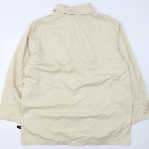 Tommy Hilfiger Men’s Beige 2XL Cotton Twill Button Jacket