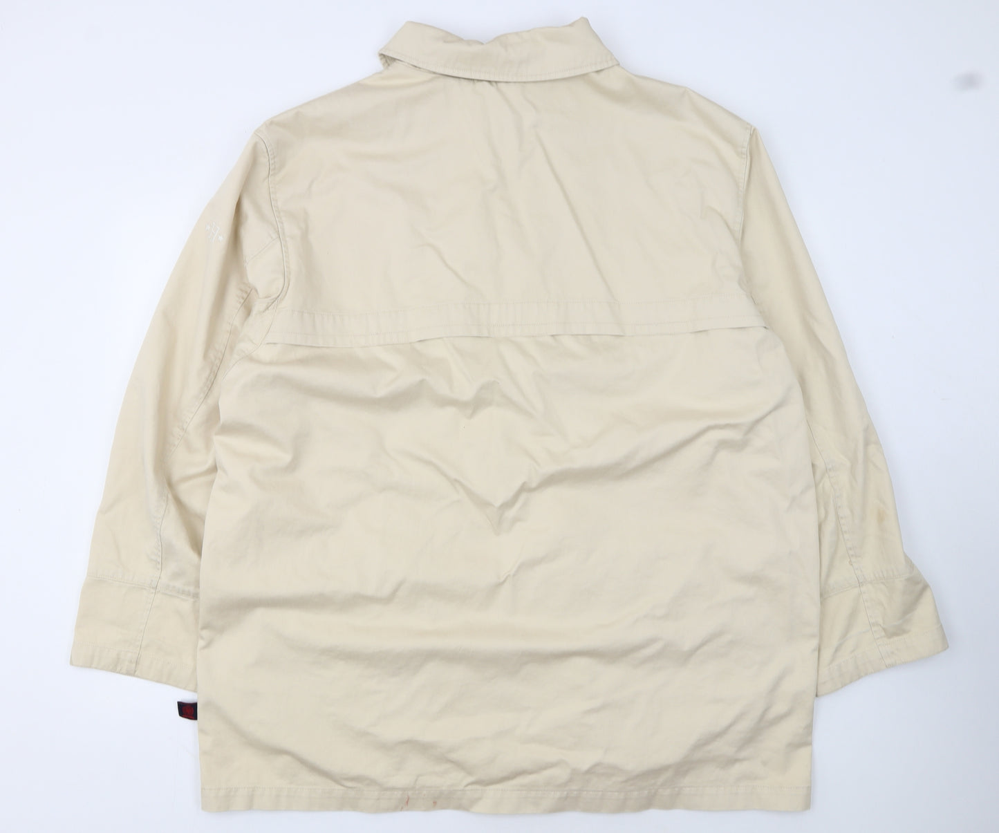 Tommy Hilfiger Men’s Beige 2XL Cotton Twill Button Jacket