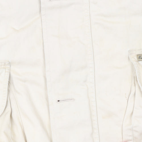 Tommy Hilfiger Men’s Beige 2XL Cotton Twill Button Jacket