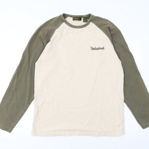 Timberland Men's Beige Pullover Sweatshirt Size M Long Sleeve Outdoor