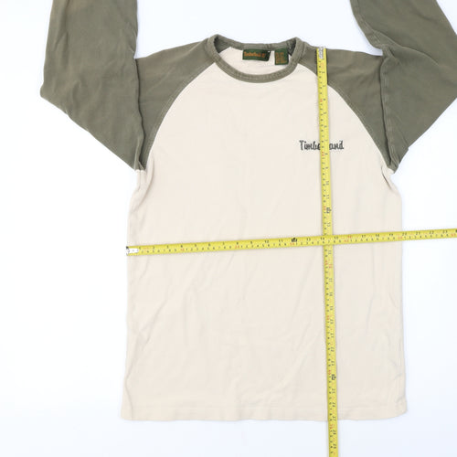 Timberland Men's Beige Pullover Sweatshirt Size M Long Sleeve Outdoor