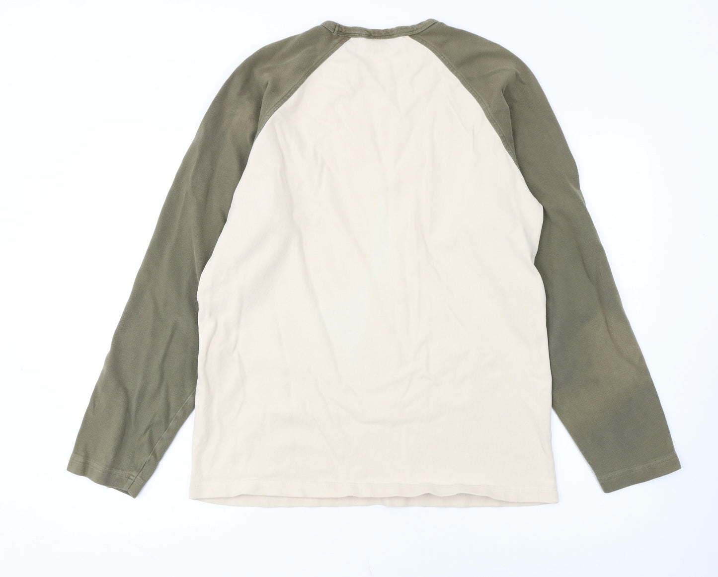 Timberland Men's Beige Pullover Sweatshirt Size M Long Sleeve Outdoor