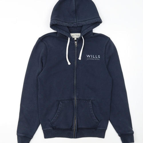 Jack Wills Men's Blue Full Zip Classic Fit Hoodie M