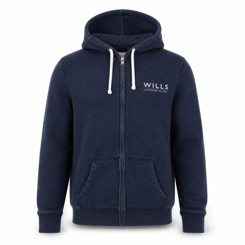 Jack Wills Men's Blue Full Zip Classic Fit Hoodie M