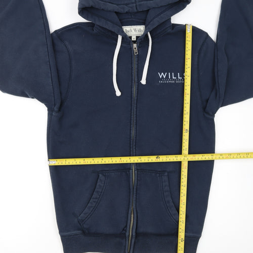 Jack Wills Men's Blue Full Zip Classic Fit Hoodie M