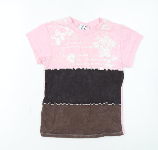 ASOS Design Women's Pink Colourblock Ringer T-Shirt Size 8