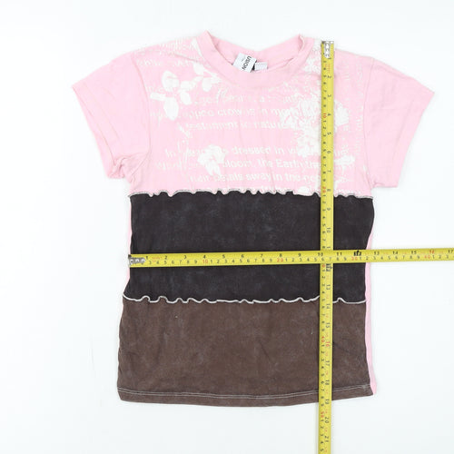 ASOS Design Women's Pink Colourblock Ringer T-Shirt Size 8