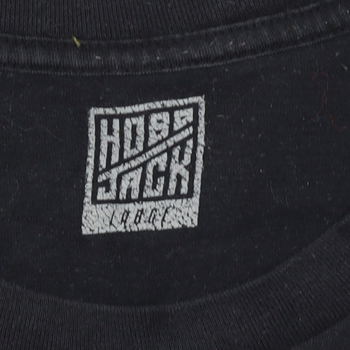 Hobo Jack Men's Black Large Graphic Print T-Shirt