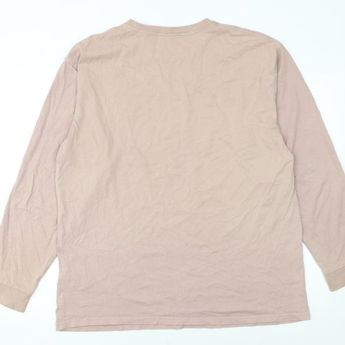 Carhartt WIP Men's Beige Long Sleeve Cotton T-Shirt XL