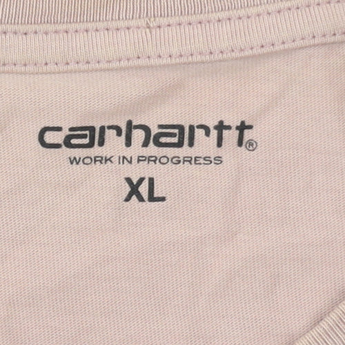Carhartt WIP Men's Beige Long Sleeve Cotton T-Shirt XL