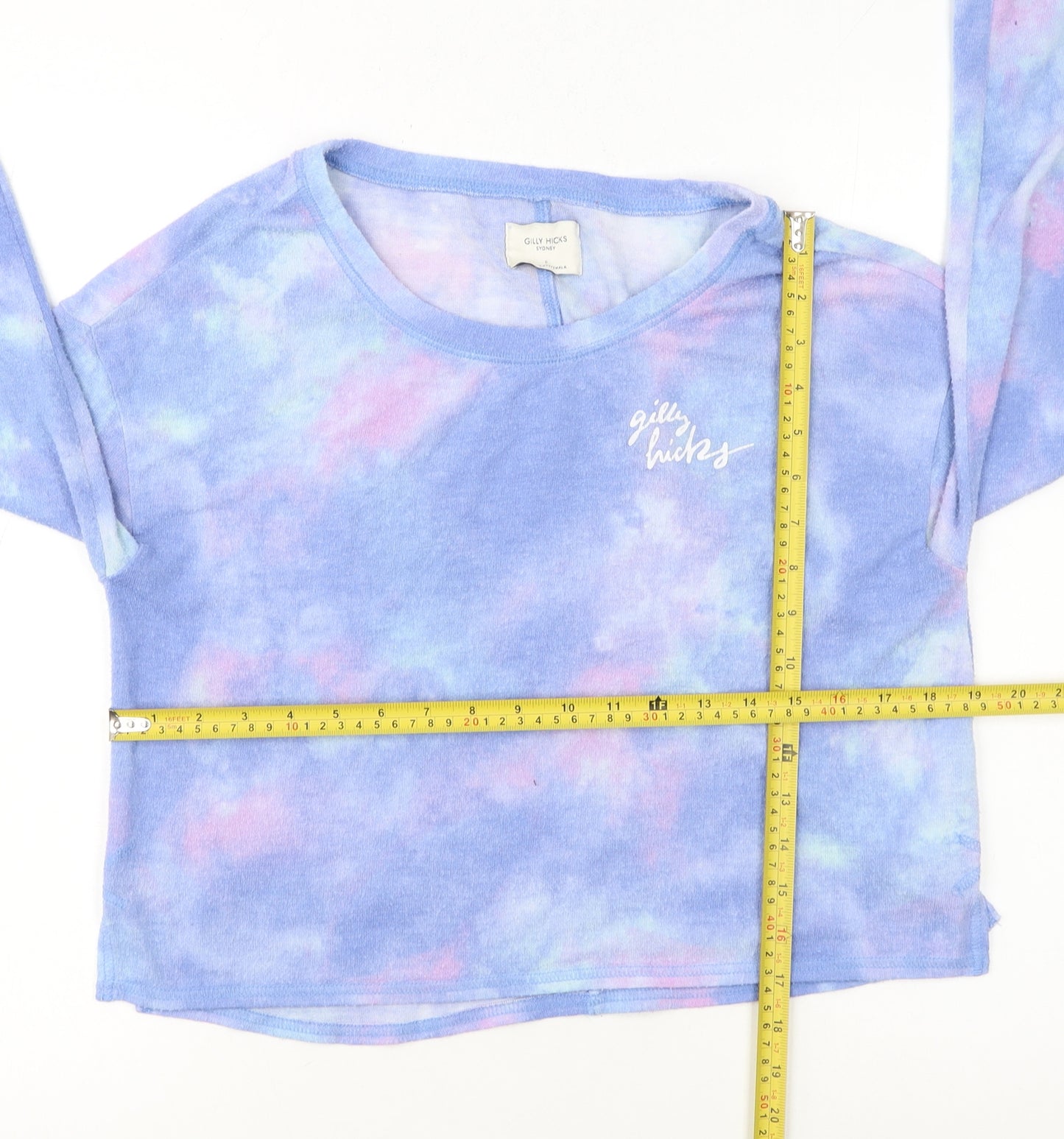 Gilly Hicks Women’s Multicoloured Cropped Long Sleeve T-Shirt Size S