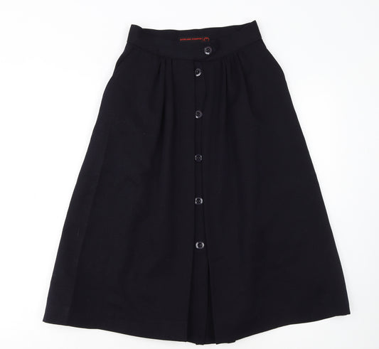 Stirling Cooper Women’s Black Wool A-Line Midi Skirt Size S Vintage