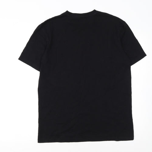 Topman Men's Black Graphic Luxe Crew Neck T-Shirt Size XS