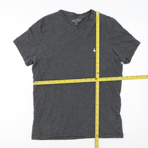 Jack Wills Men’s Grey XS Classic Fit Crew Neck Cotton T-Shirt