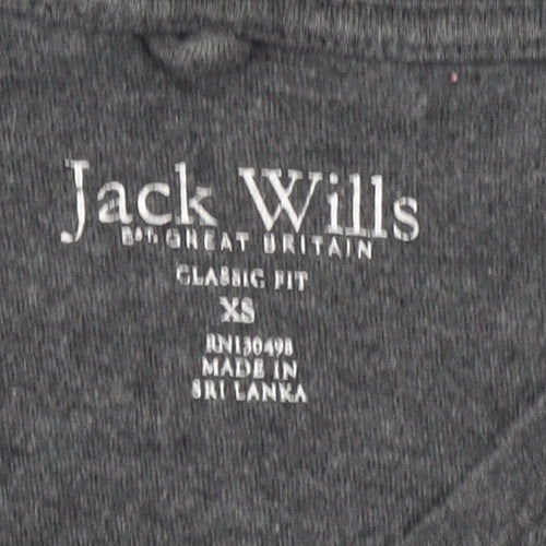 Jack Wills Men’s Grey XS Classic Fit Crew Neck Cotton T-Shirt