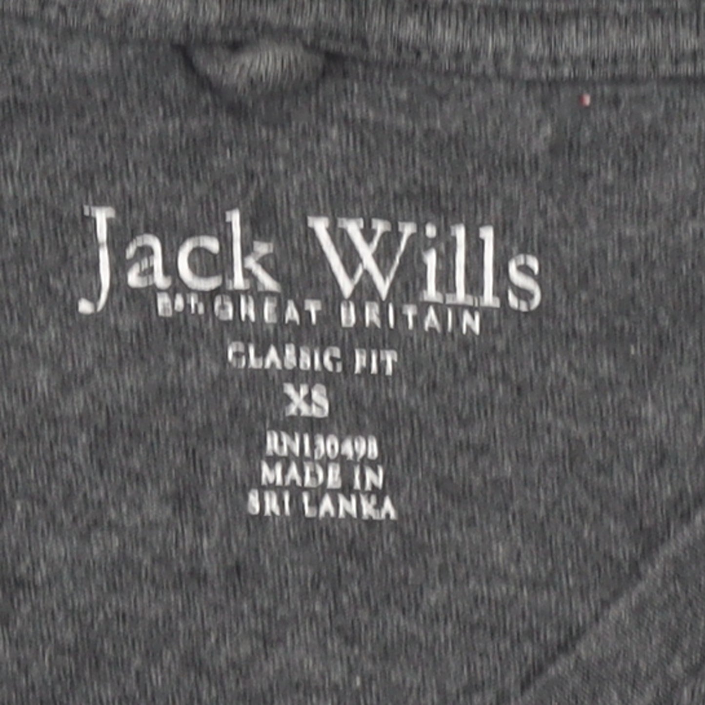Jack Wills Men’s Grey XS Classic Fit Crew Neck Cotton T-Shirt