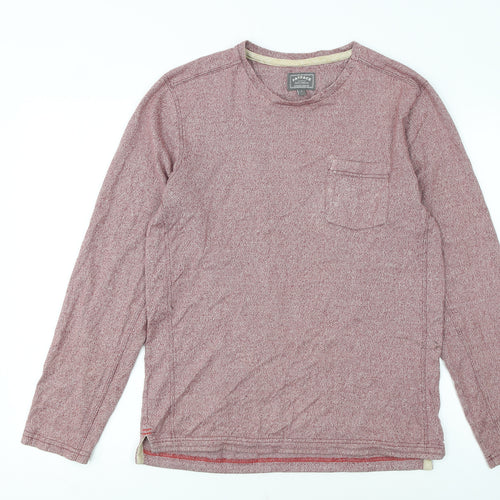 FatFace Men’s Red Long Sleeve Crew Neck Cotton T-Shirt Size S