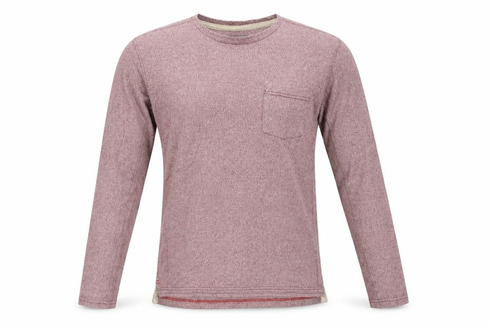 FatFace Men’s Red Long Sleeve Crew Neck Cotton T-Shirt Size S