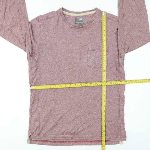 FatFace Men’s Red Long Sleeve Crew Neck Cotton T-Shirt Size S