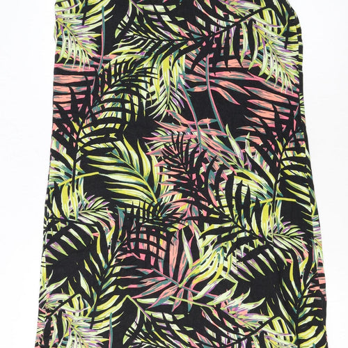 Good Womens Multicoloured Size 10 Tropical V-Neck Sleeveless Tank Dress