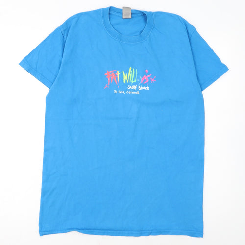 Fat Willy's Surf Shack Men's Blue Graphic T-Shirt Size M Regular Fit
