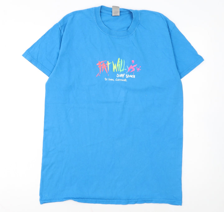 Fat Willy's Surf Shack Men's Blue Graphic T-Shirt Size M Regular Fit