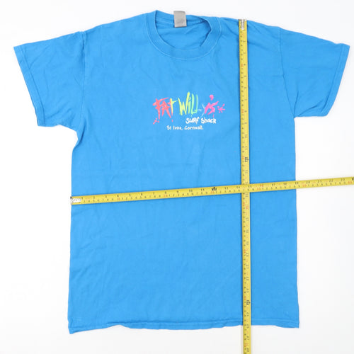 Fat Willy's Surf Shack Men's Blue Graphic T-Shirt Size M Regular Fit