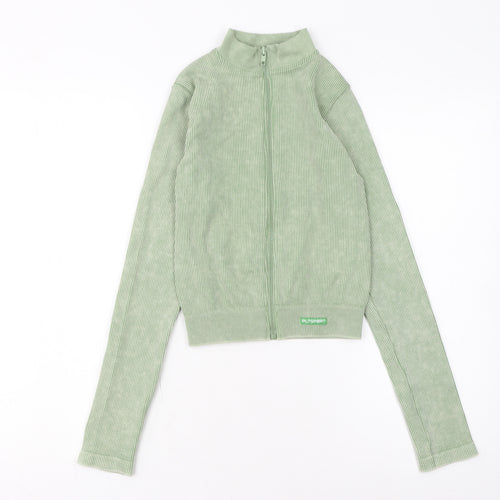 PrettyLittleThing Women’s Green Track Jacket Size S Full Zip Activewear