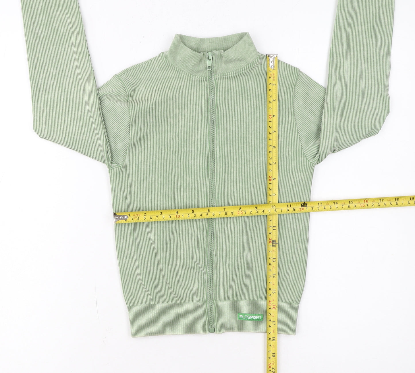 PrettyLittleThing Women’s Green Track Jacket Size S Full Zip Activewear