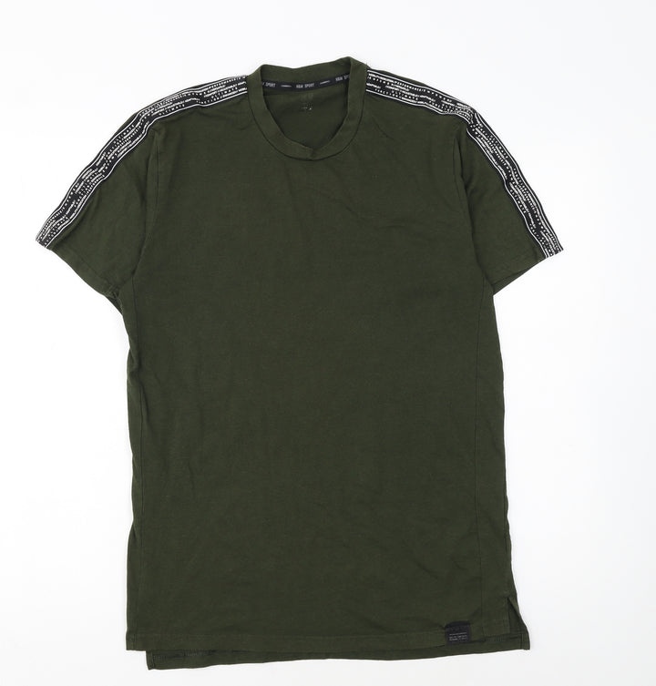 H&M Sport Men's Green Short Sleeve T-Shirt Size S Gym Training