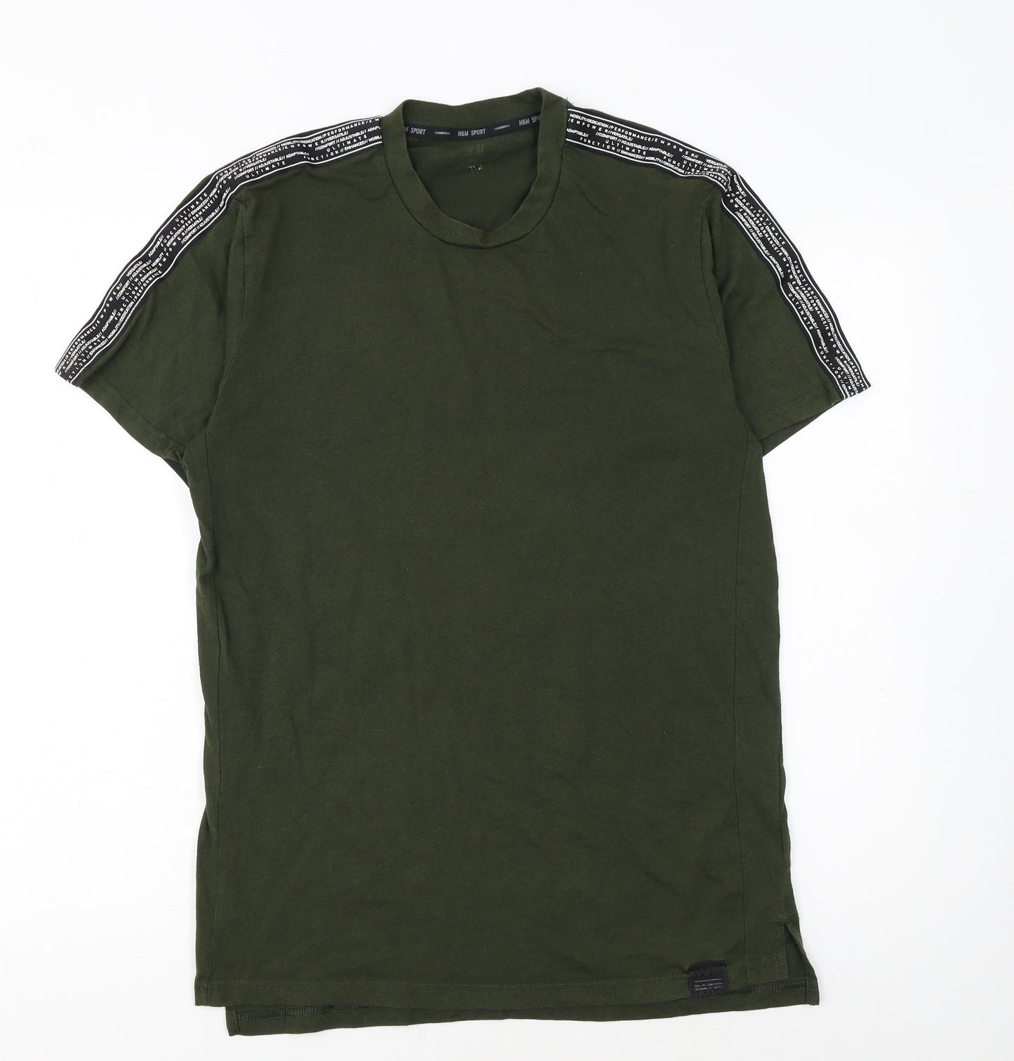 H&M Sport Men's Green Short Sleeve T-Shirt Size S Gym Training