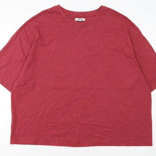 Simply Be Women’s Red Cotton Jersey Relaxed Fit T-Shirt Size 18
