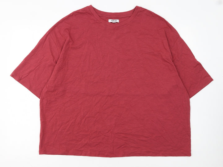 Simply Be Women’s Red Cotton Jersey Relaxed Fit T-Shirt Size 18