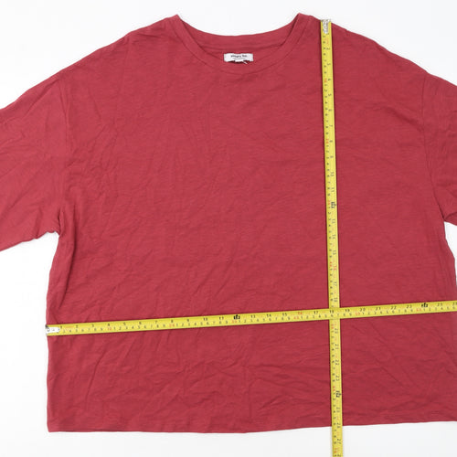 Simply Be Women’s Red Cotton Jersey Relaxed Fit T-Shirt Size 18