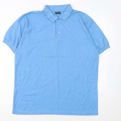 Modern Casuals Men's Blue Short Sleeve Polo Shirt Size M