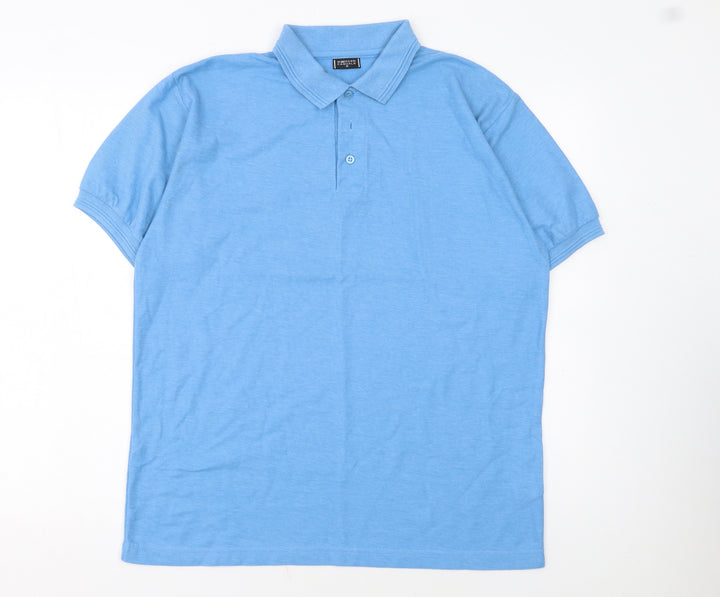 Modern Casuals Men's Blue Short Sleeve Polo Shirt Size M