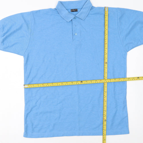 Modern Casuals Men's Blue Short Sleeve Polo Shirt Size M