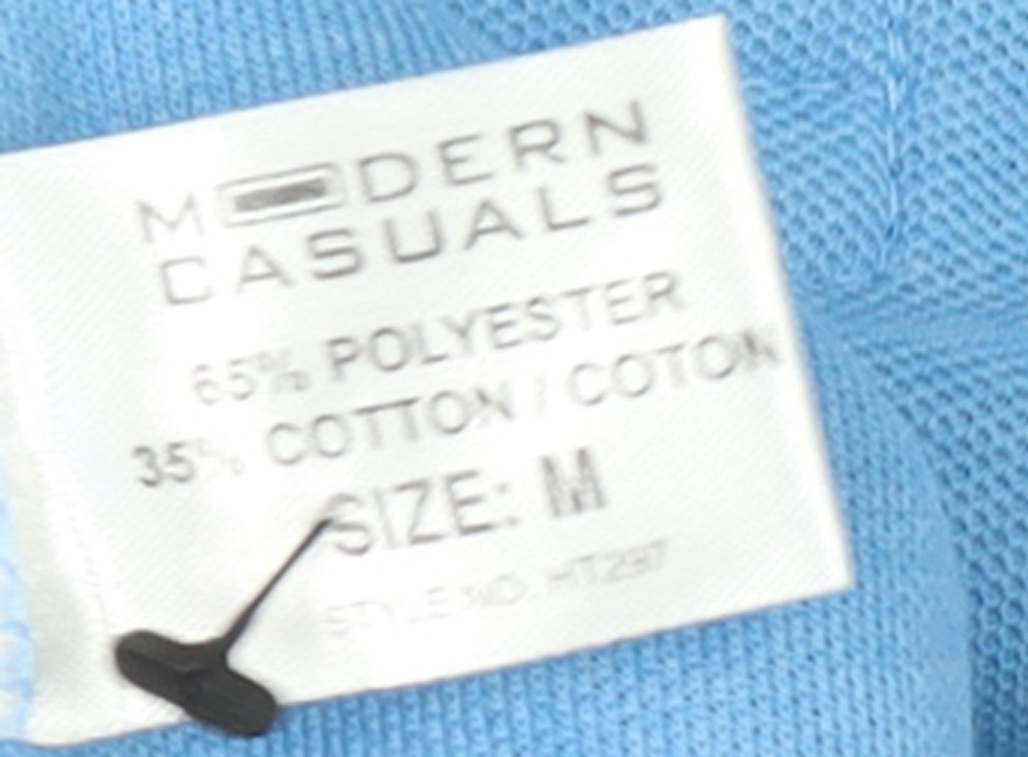 Modern Casuals Men's Blue Short Sleeve Polo Shirt Size M