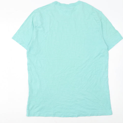 H&M L.O.G.G. Men's Blue Graphic Print Cotton T-Shirt XL
