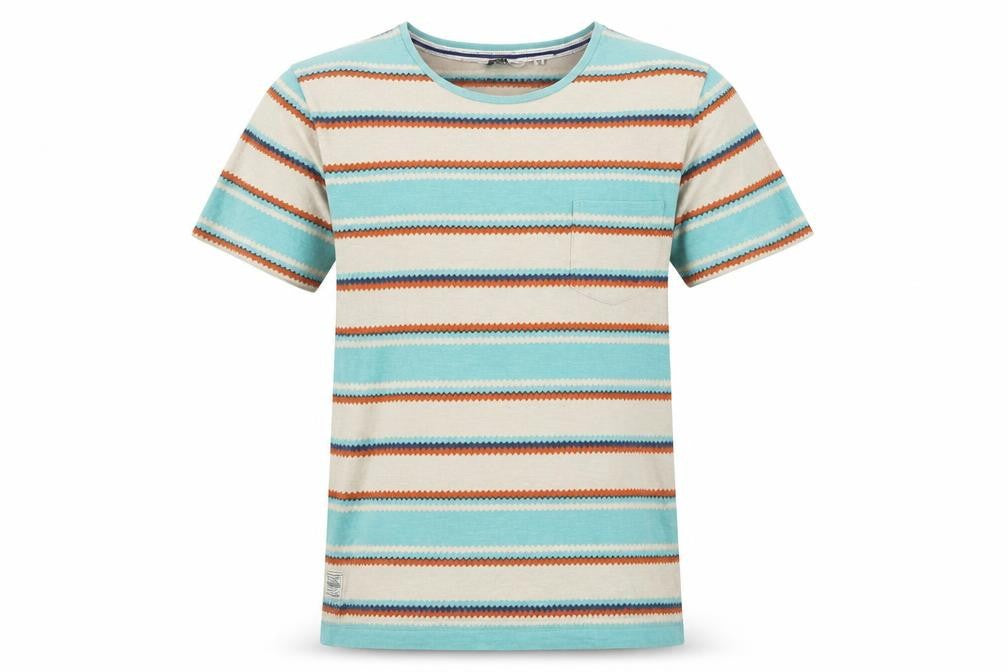 Jack & Jones Men's Multicoloured Striped Cotton T-Shirt Size M