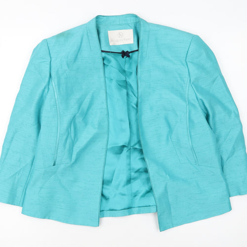 Jacques Vert Women's Green 3/4 Sleeve Tailored Blazer Size 14