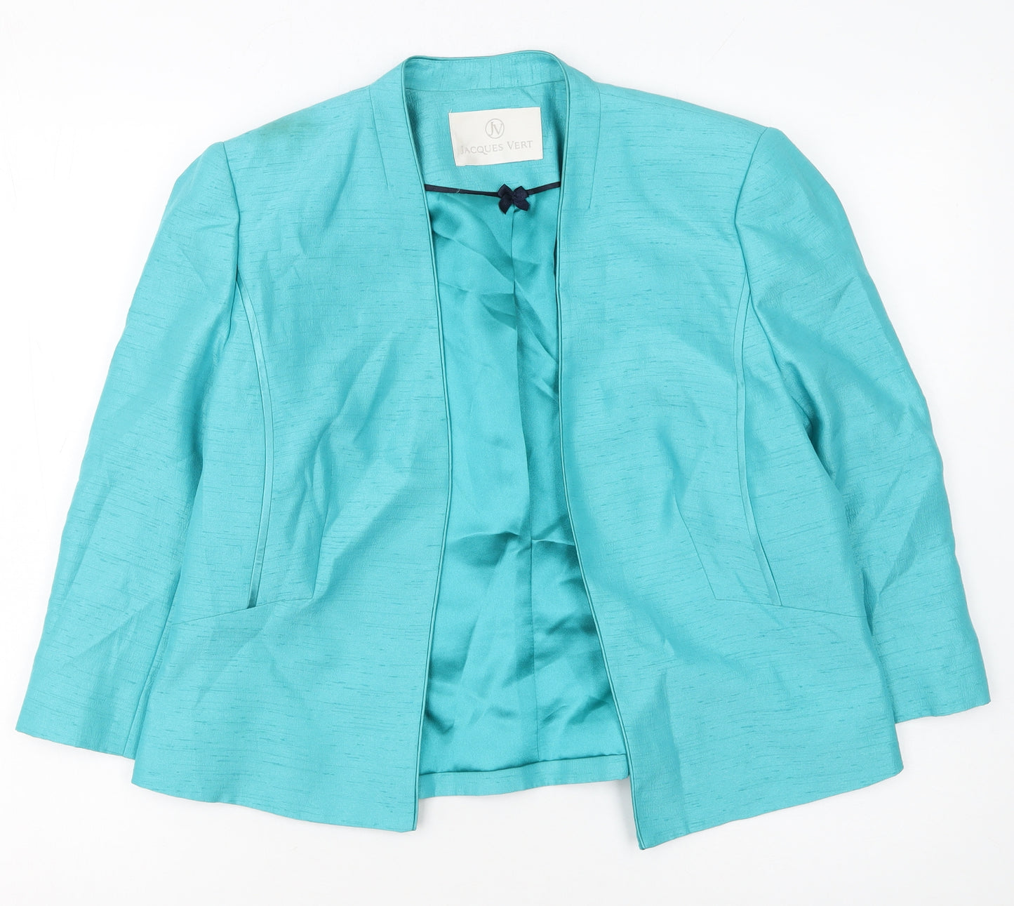 Jacques Vert Women's Green 3/4 Sleeve Tailored Blazer Size 14