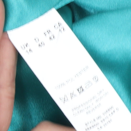 Jacques Vert Women's Green 3/4 Sleeve Tailored Blazer Size 14